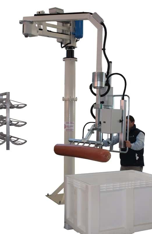 Manipolatore industriale inox per salumi